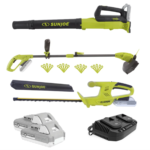 Restored Sun Joe 24V-GT4MAX-LTE Outdoor Tool Combo | 24V Cordless Leaf Blower, Grass & Hedge Trimmer Kit | With Batteries and Charger (Refurbished) 2447e7501cdfdcfe31f9a4aa014316e56d4ea6b778ea48e597b6eaddd4e9fe53-1.png