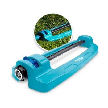 Restored Aqua Joe SJI-OMS20 | Oscillating Sprinkler | 4,400 Sq Ft Coverage | Indestructible JUMBO Metal Base (Refurbished)