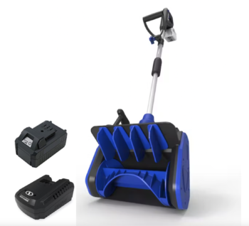 Snow Joe 24V-SS13.5-XR-SJB | Cordless Battery Snow Shovel Kit | 13.5 Inch | 24-Volt | W/ 5.0-Ah Battery & Charger | Directional Control (Refurbished) | IN-STORE EXCLUSIVE