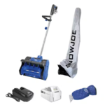 Restored Snow Joe 24V-SS12-BDL | 24-Volt* IONMAX Cordless Snow Shovel Bundle | W/ 4.0-Ah Battery, Charger, Cover, and Ice Scraper Glove (Refurbished)